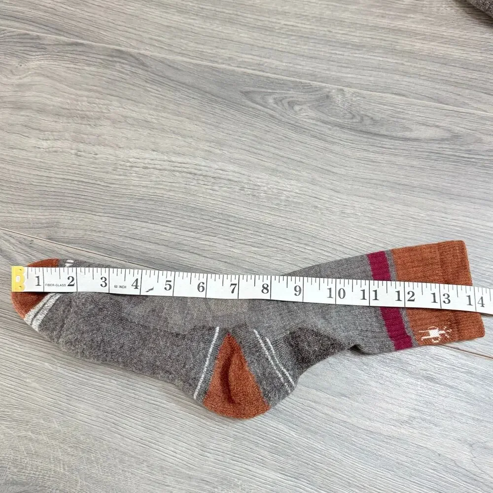 SmartWool Hike Light Cushion Wind Trail Socks Size L Merino Wool Outdoor Stripe
